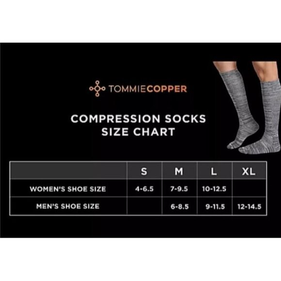 Tommie Copper Men's 3 Pack Crew Sock & 4 Pack Wide Compression Socks Size M New - Picture 9 of 10